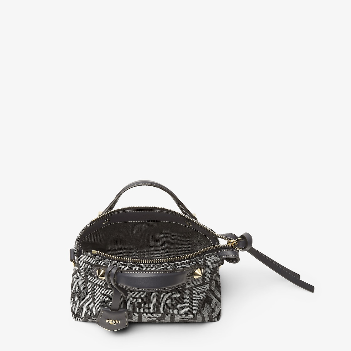 FENDI By The Way Soft Mini Dark blue denim-effect FF jacquard mini-bag - Image 2